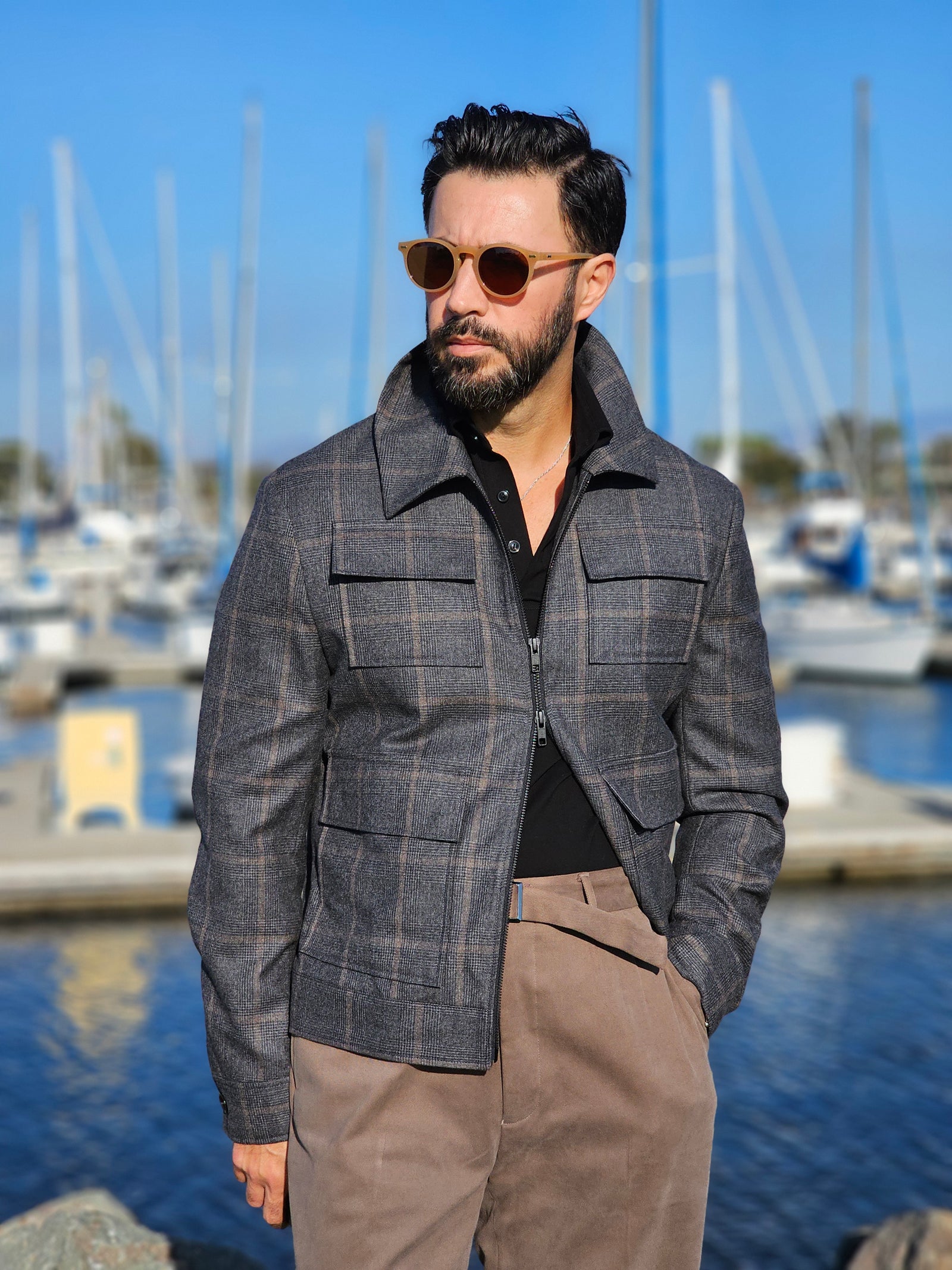 WOOL FIELD JACKET - JUST A MEN SHOE