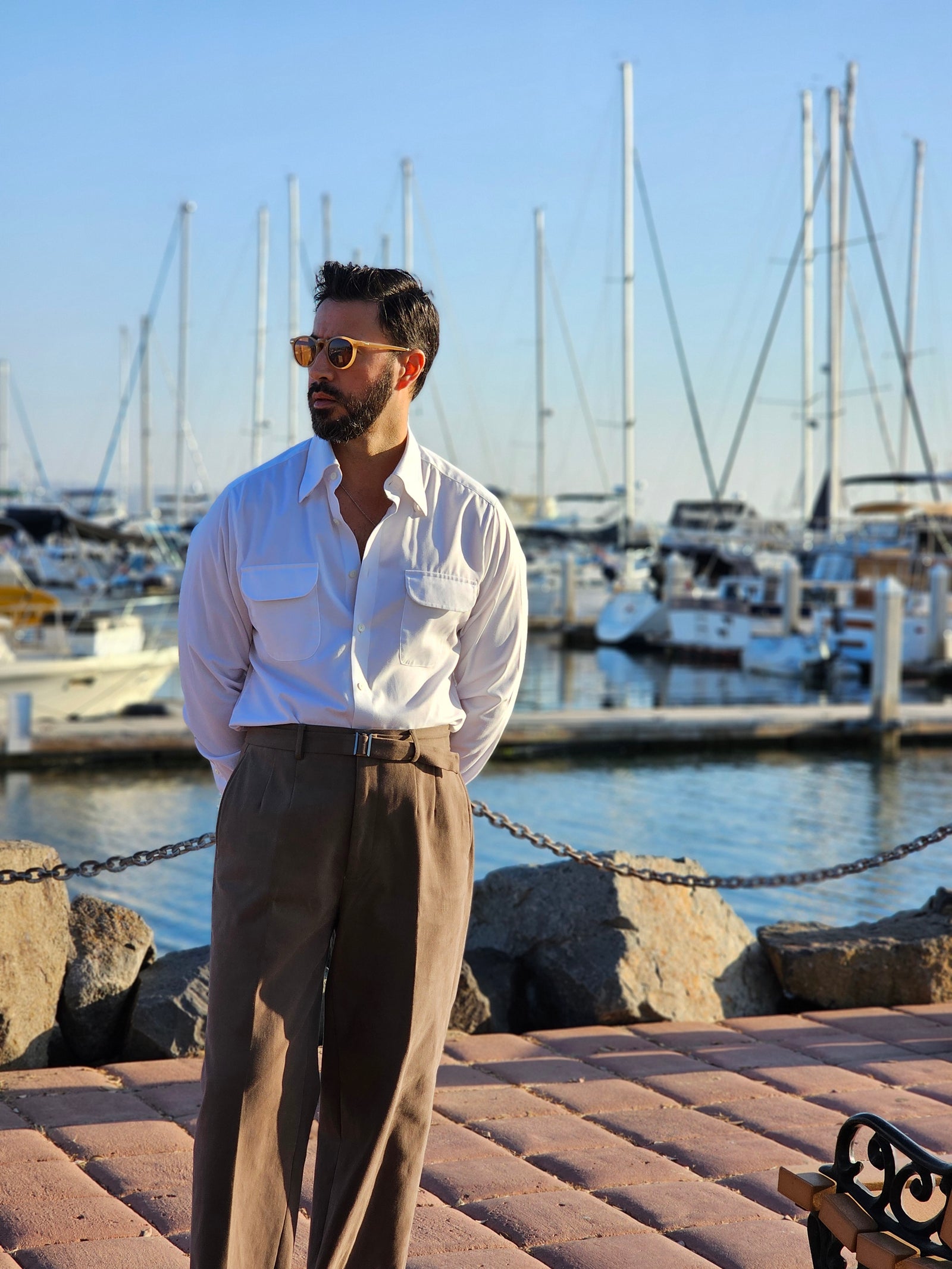 BRUSHED MOLESKIN COTTON TROUSERS - JUST A MEN SHOE