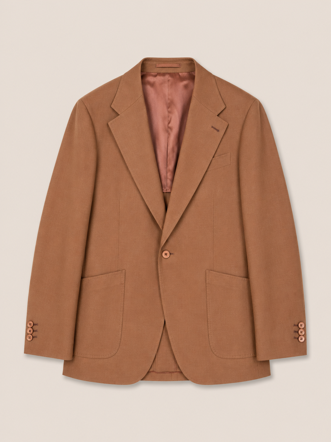 Made-to-Measure Tobacco Tropical Wool Sport Jacket