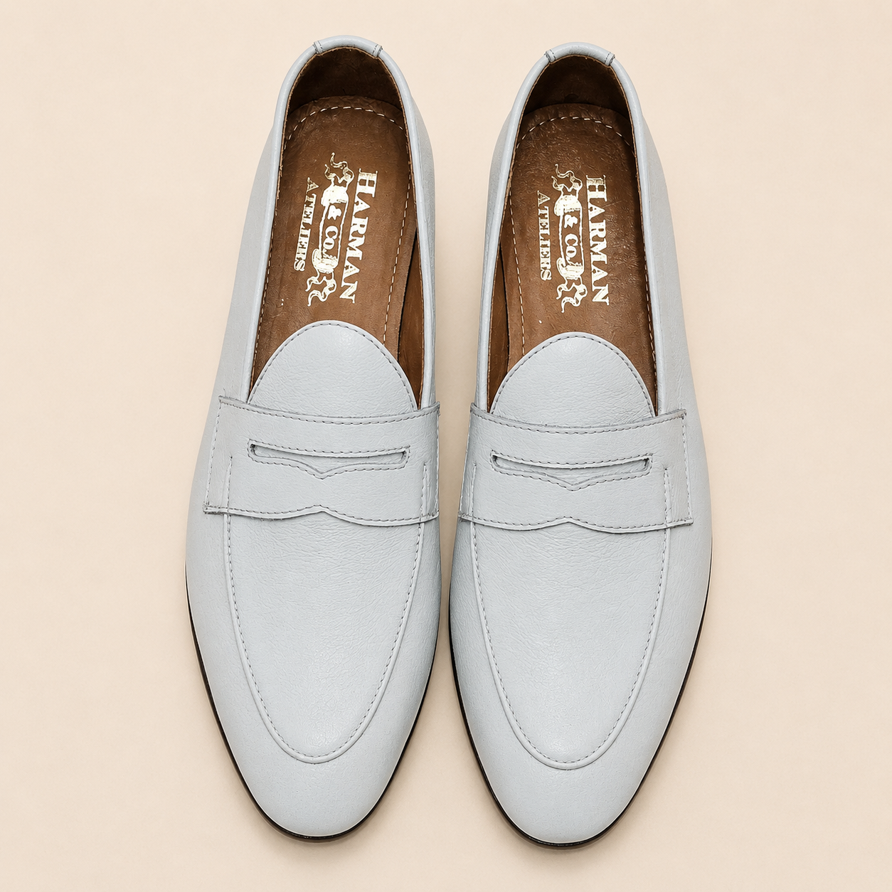 Hudson Penny Loafer – Oyster Ivory (Unlined)
