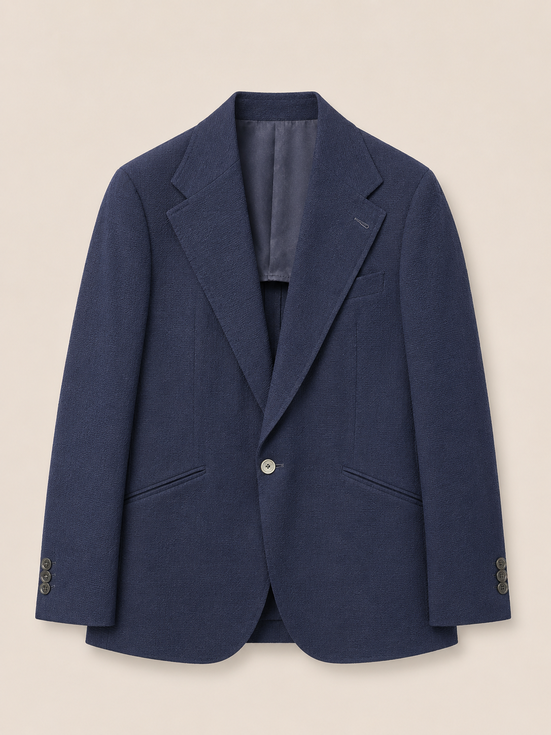 Made-to-Measure Navy Seersucker Sport Jacket
