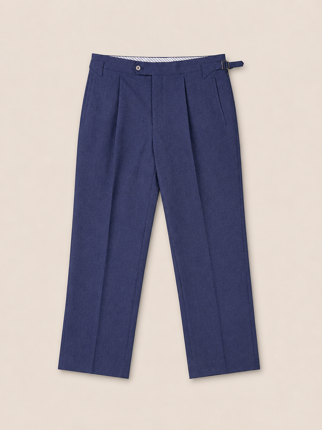 Made-to-Measure Navy Seersucker Trousers