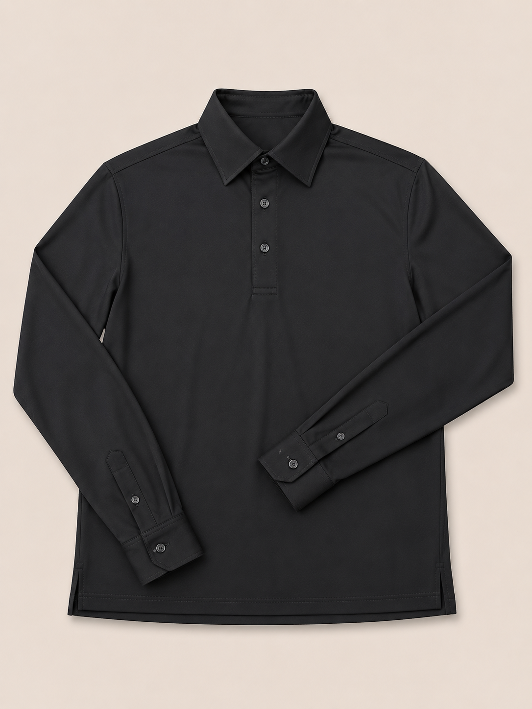 Made-to-Measure Black Pima Cotton Polo