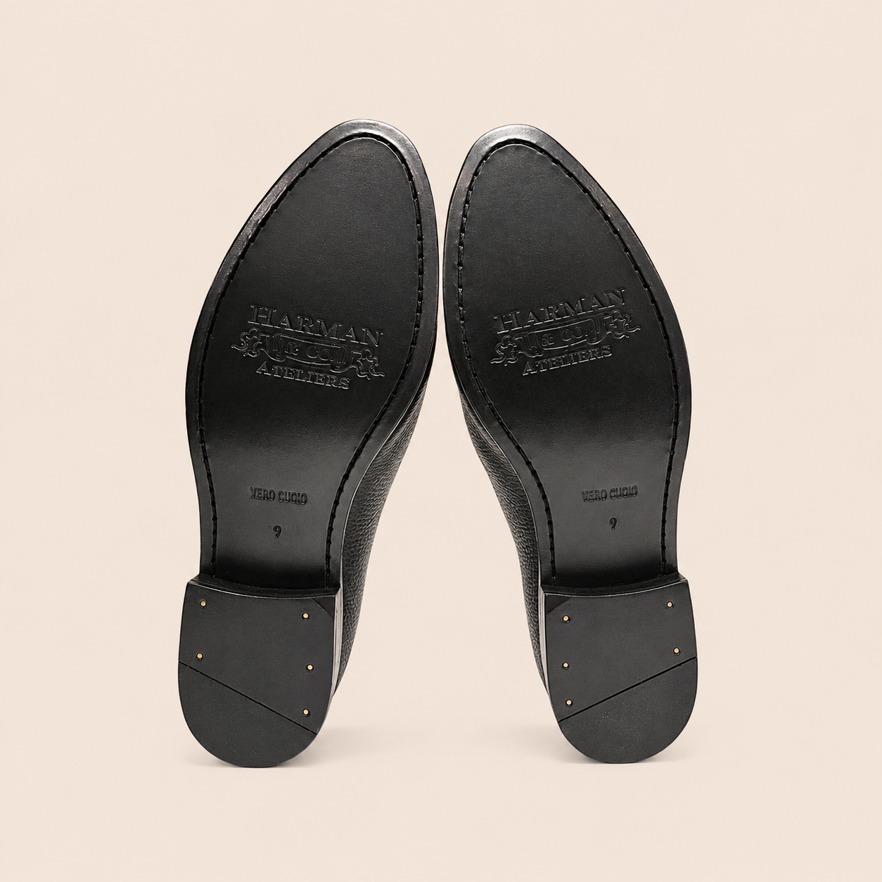 Oliver Noir – Black Suede & Pebble Leather Belgian Loafer