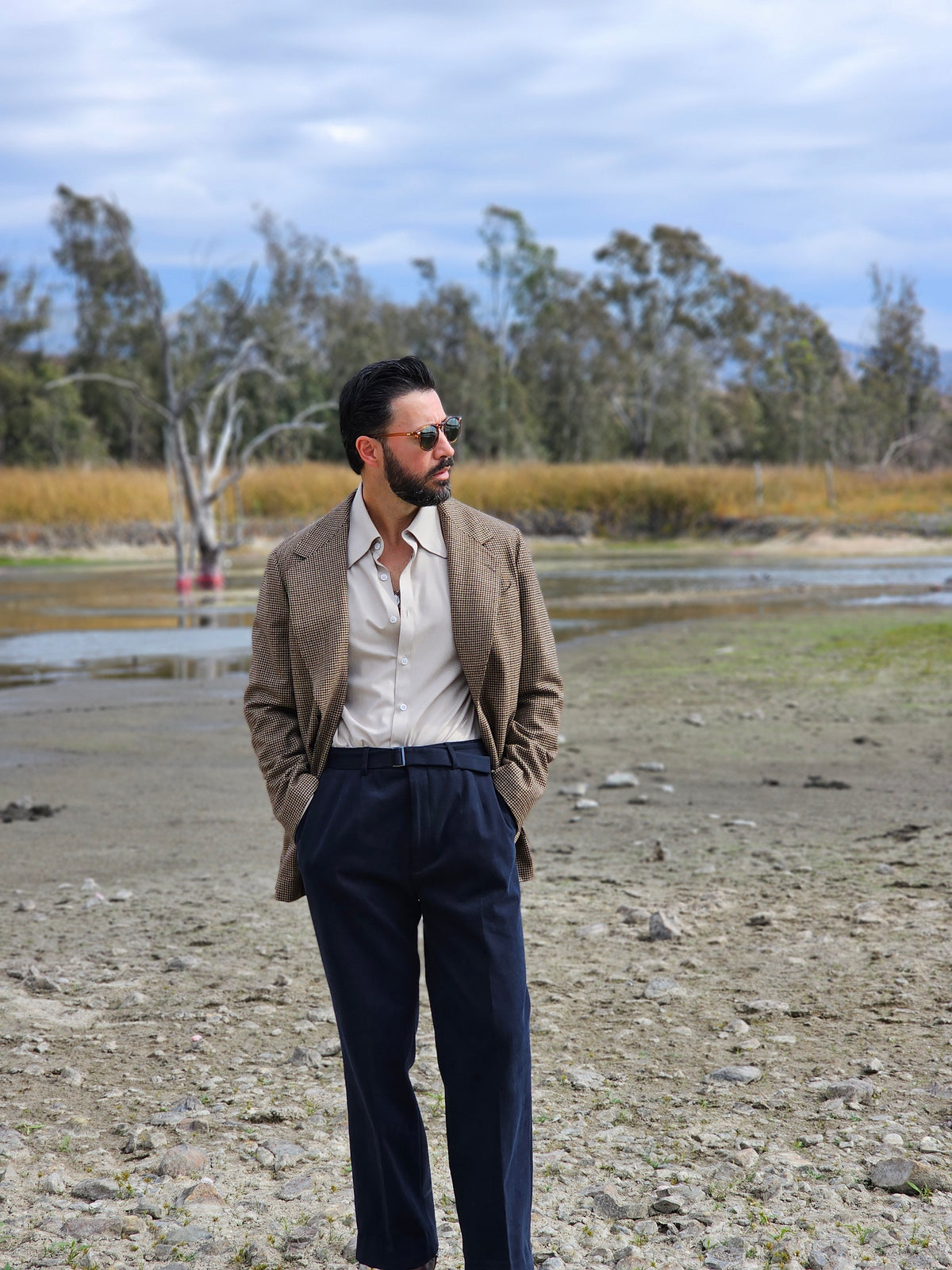 BRUSHED MOLESKIN COTTON TROUSERS - JUST A MEN SHOE