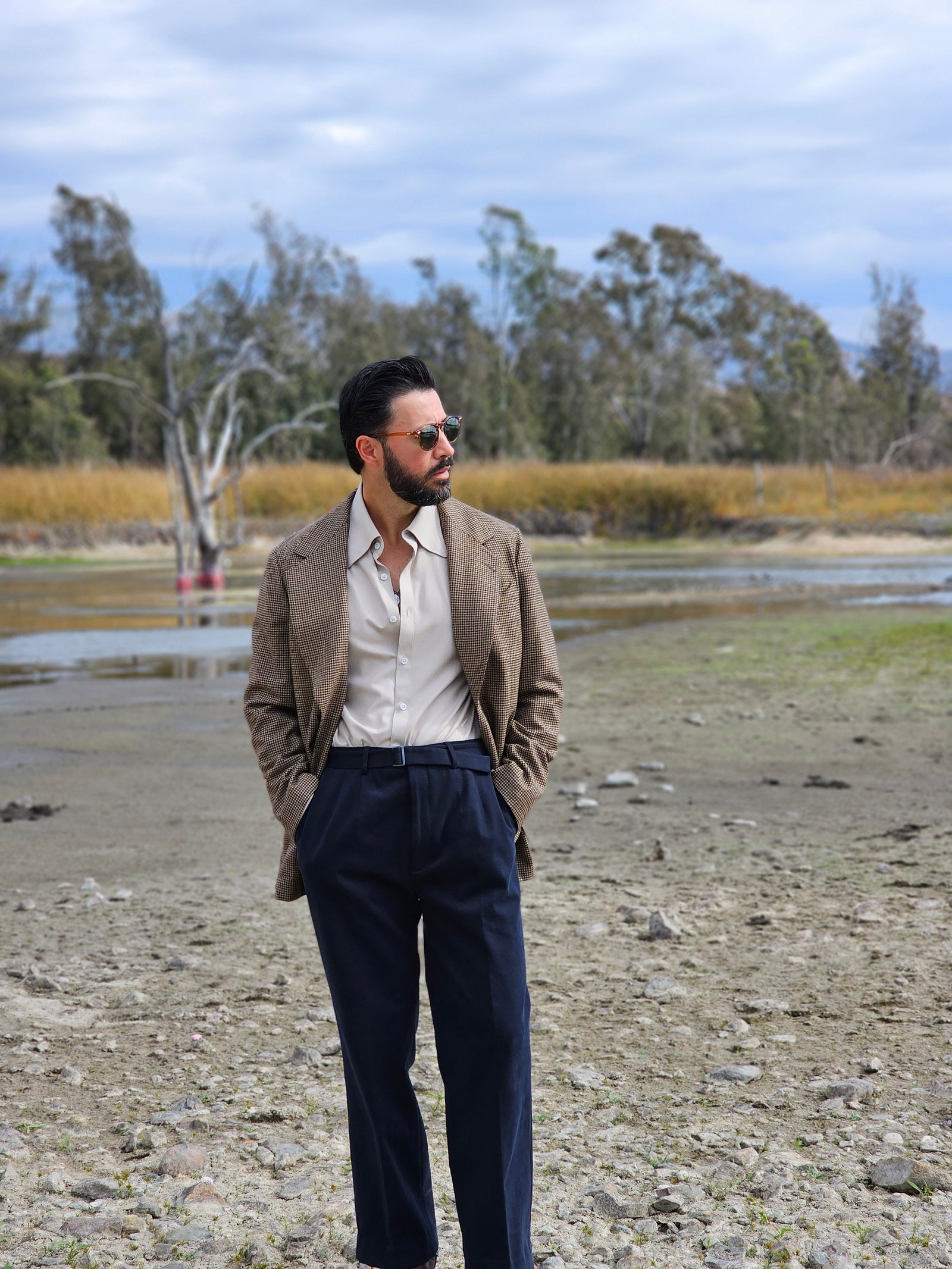 BRUSHED MOLESKIN COTTON TROUSERS - JUST A MEN SHOE