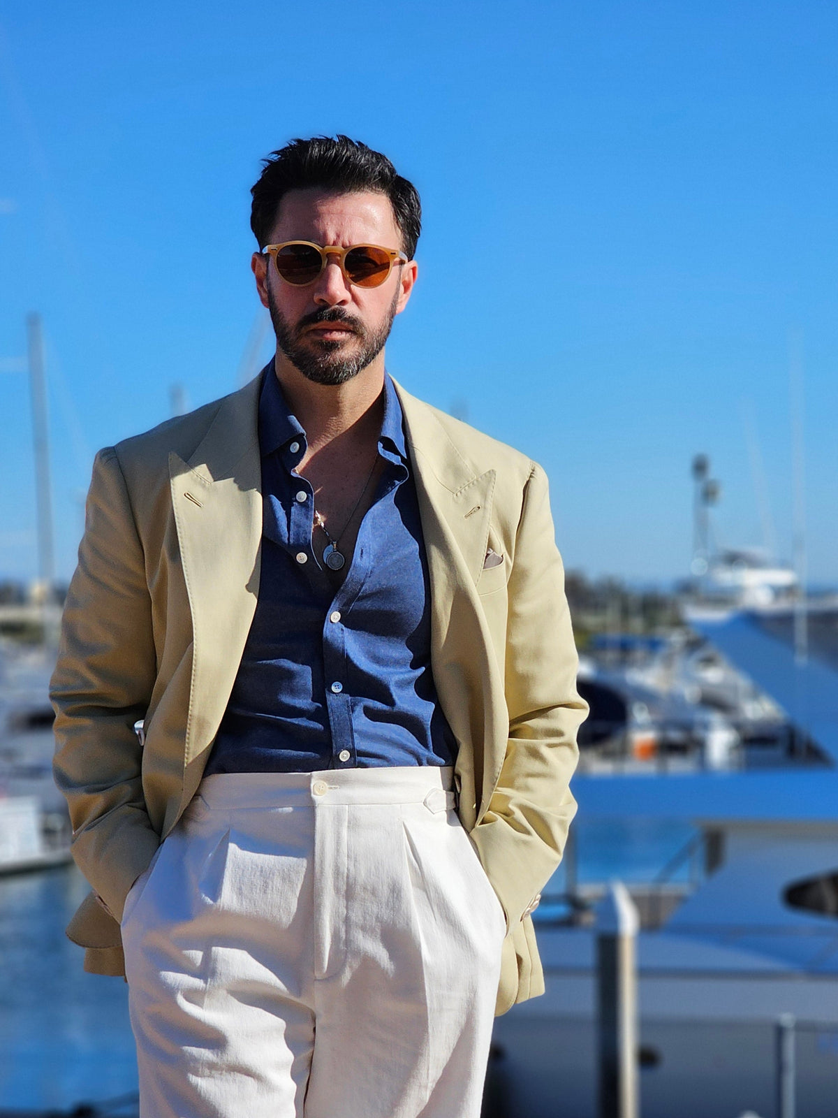 Made-to-Measure Indigo Bamboo Shirt