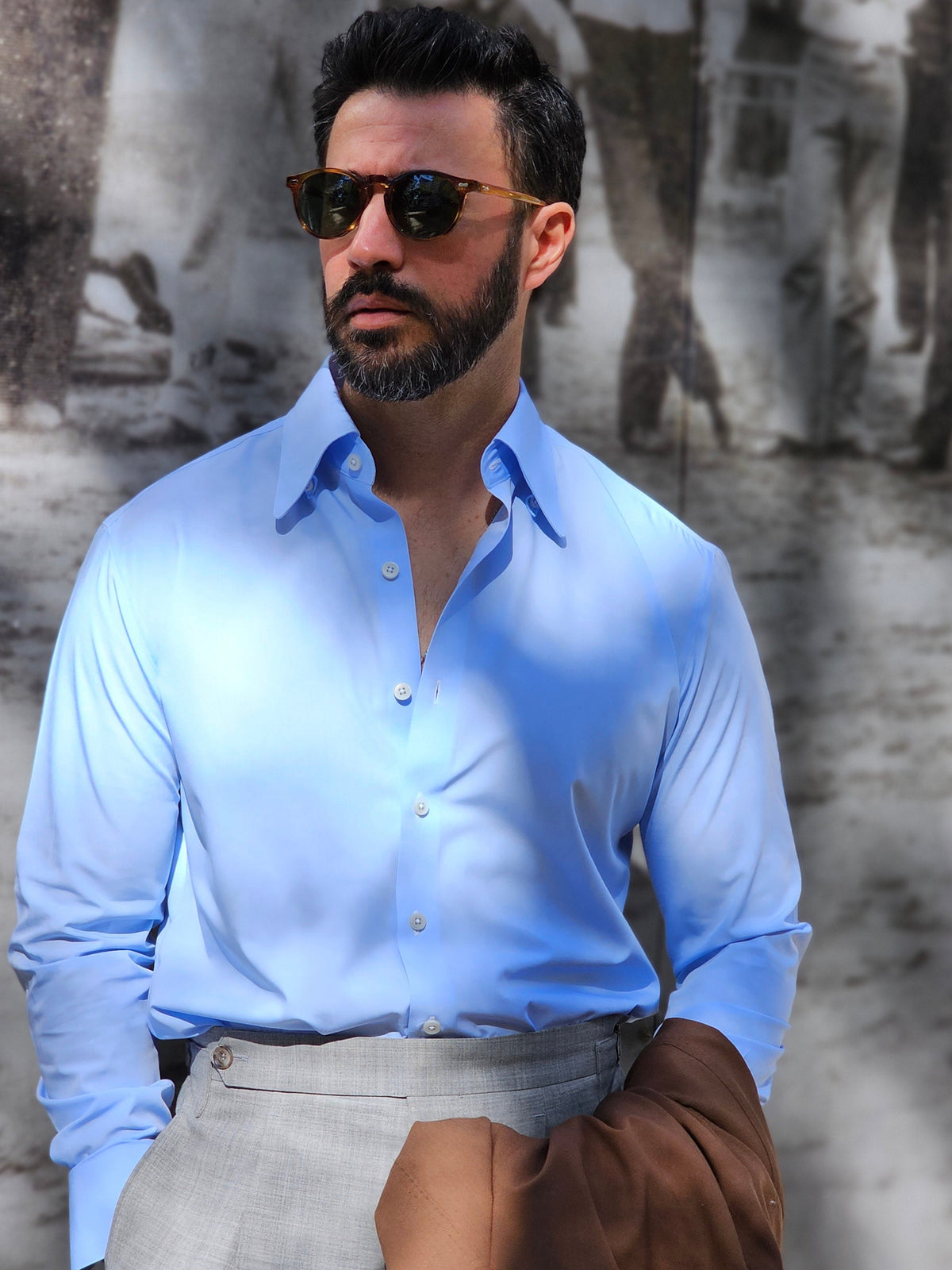 Made-to-Measure Light Blue Essential Dress Shirt