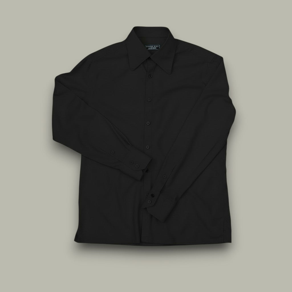 BLACK BAMBOO DRESS SHIRT