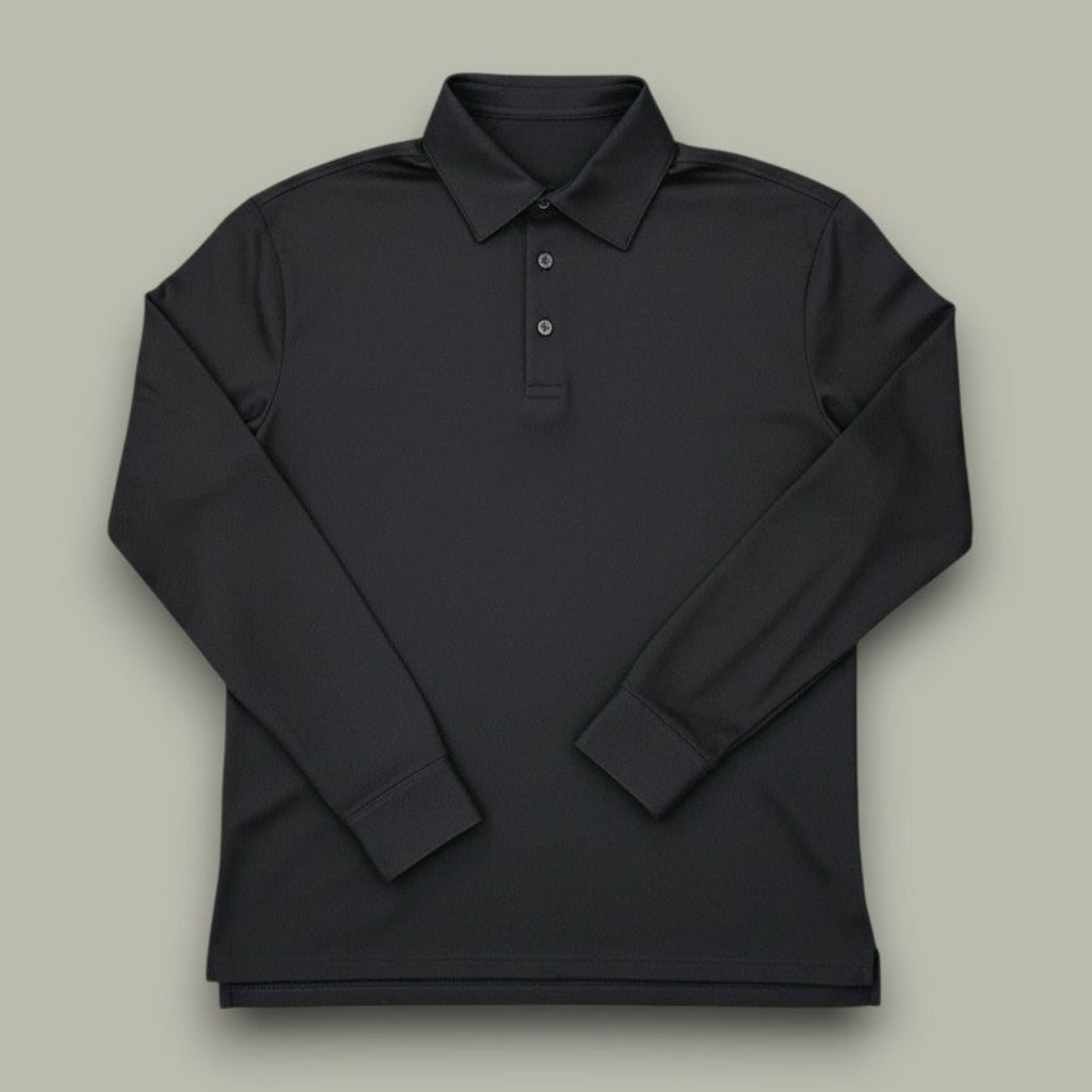 Made-to-Measure Black Pima Cotton Polo