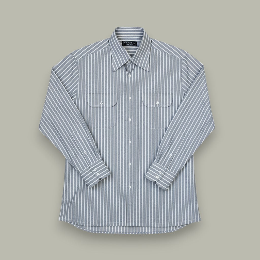 SILVER STRIPE UTILITARIAN SHIRT