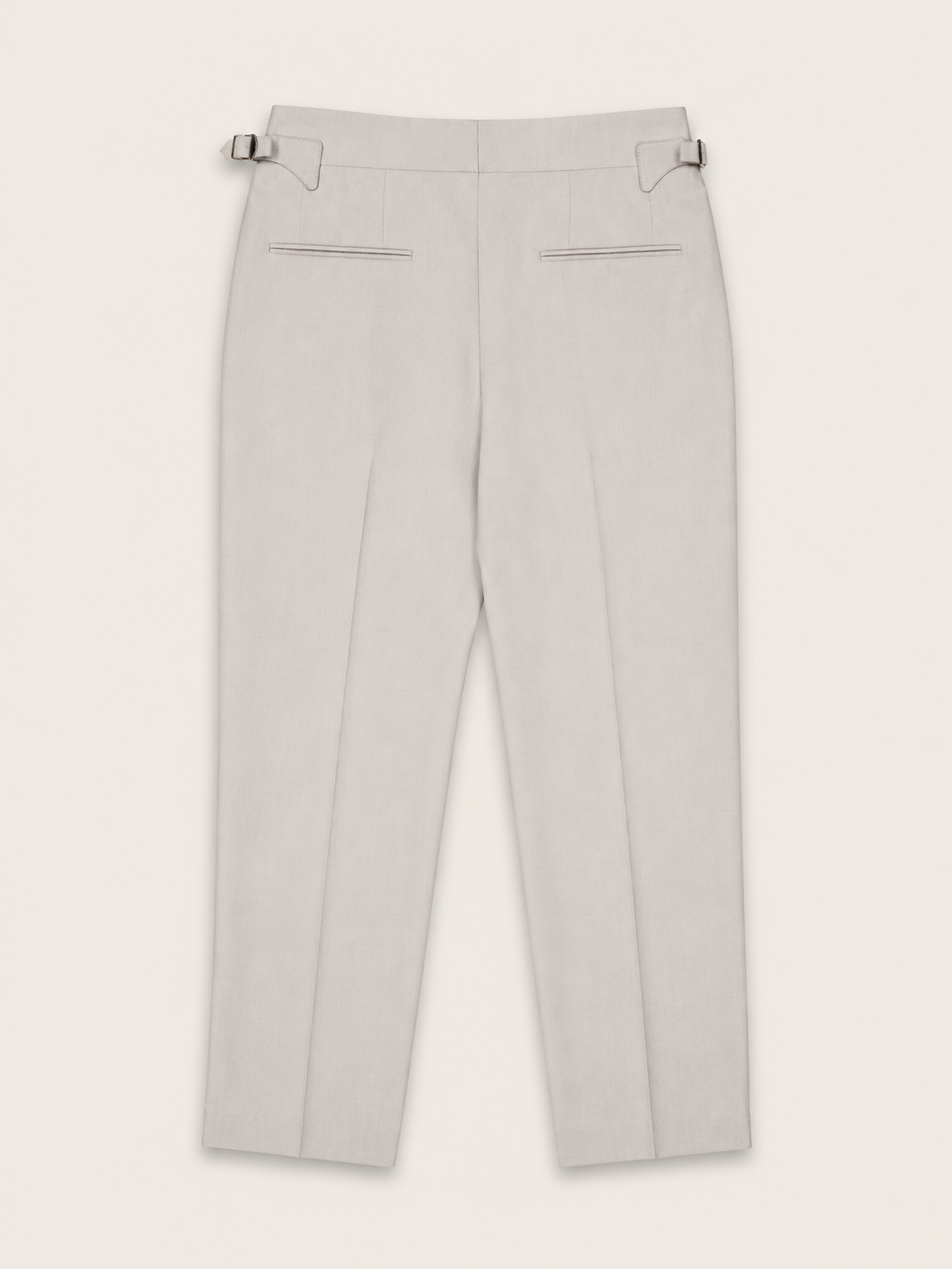 Made-to-Measure Taupe Tropical Wool Trousers