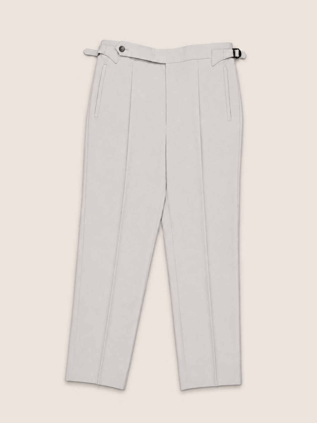 Made-to-Measure Taupe Tropical Wool Trousers