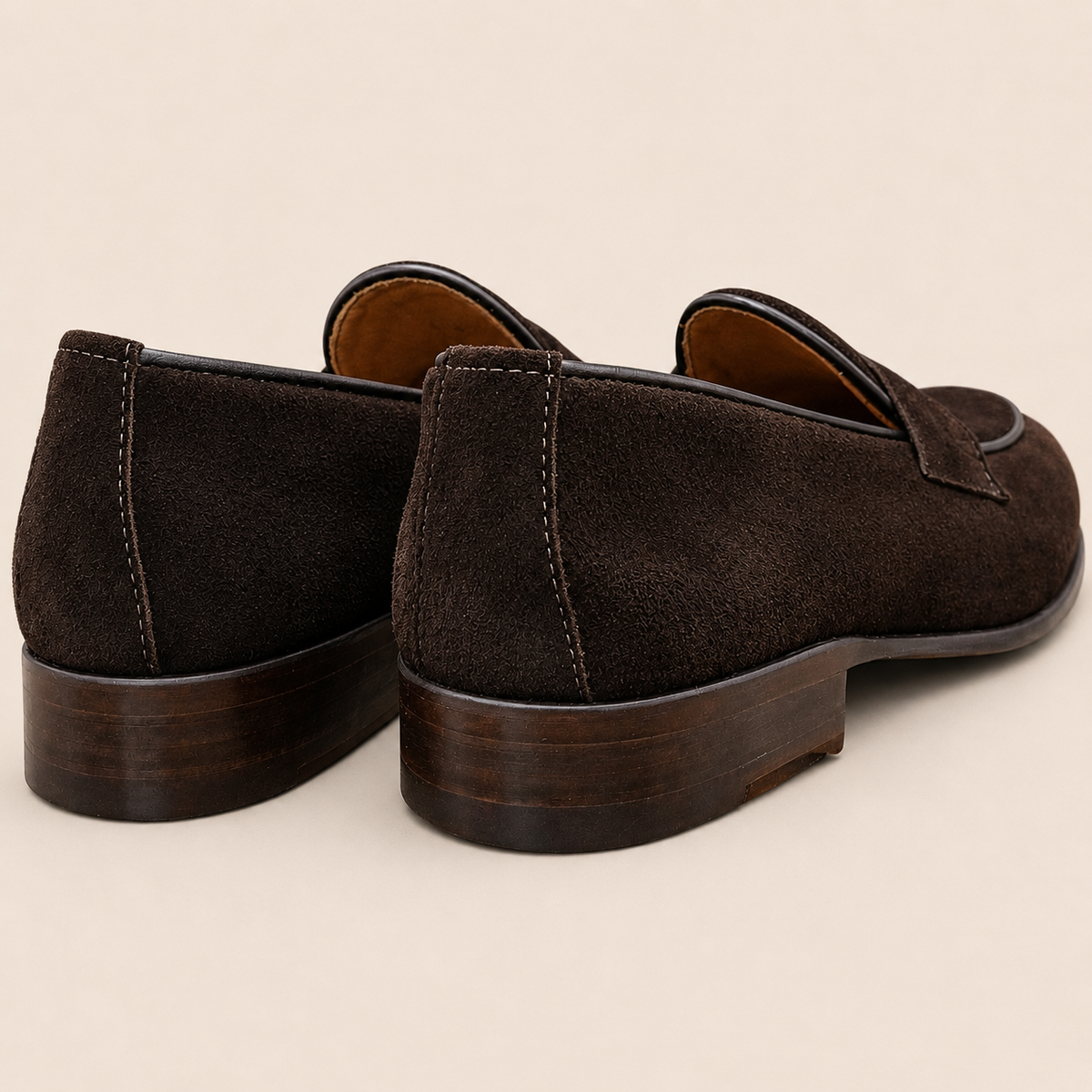 Hudson Penny Loafer – Dark Brown Suede (Unlined)