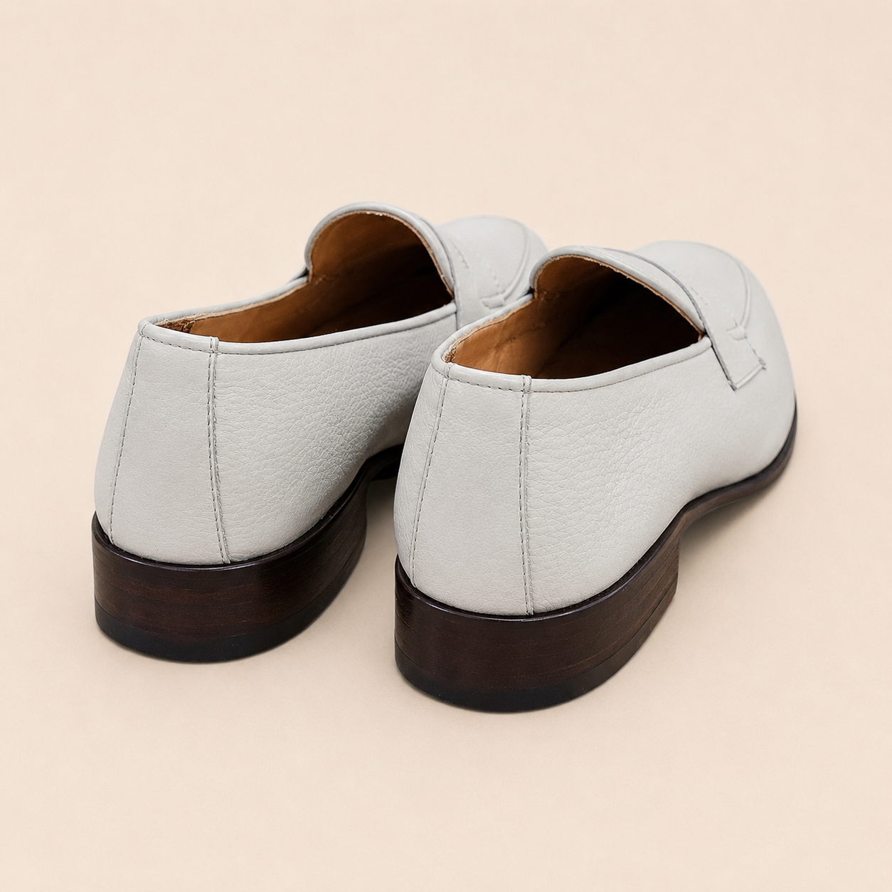 Hudson Penny Loafer – Oyster Ivory (Unlined)