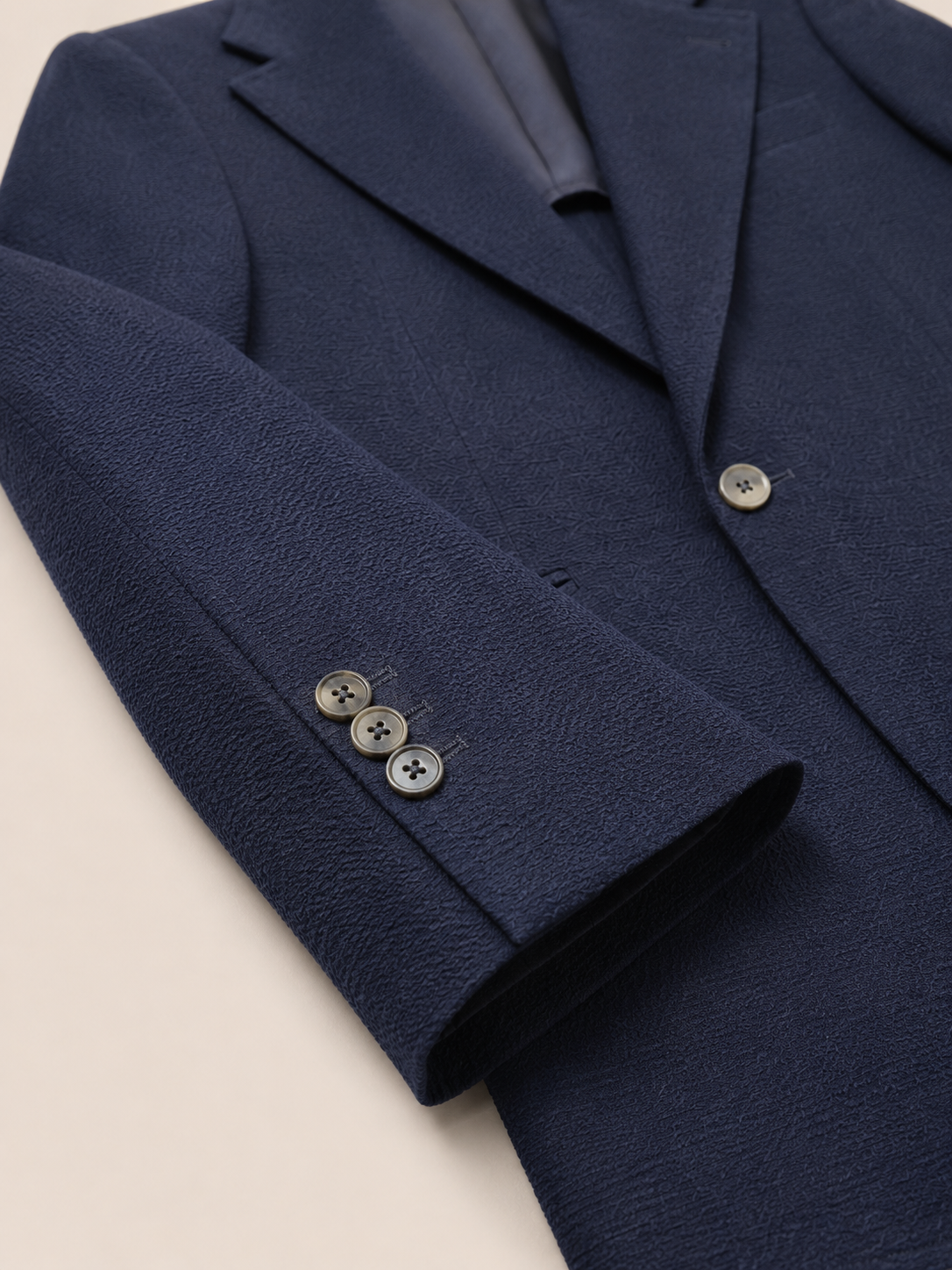 Made-to-Measure Navy Seersucker Sport Jacket