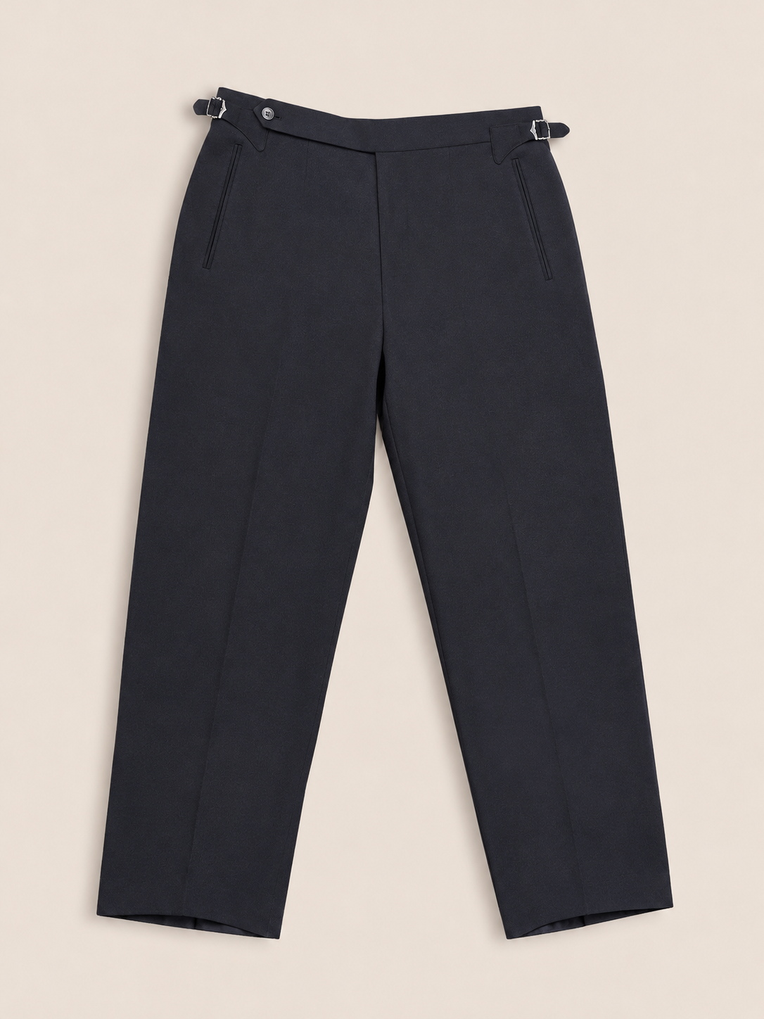Made-to-Measure Black Seersucker Trousers