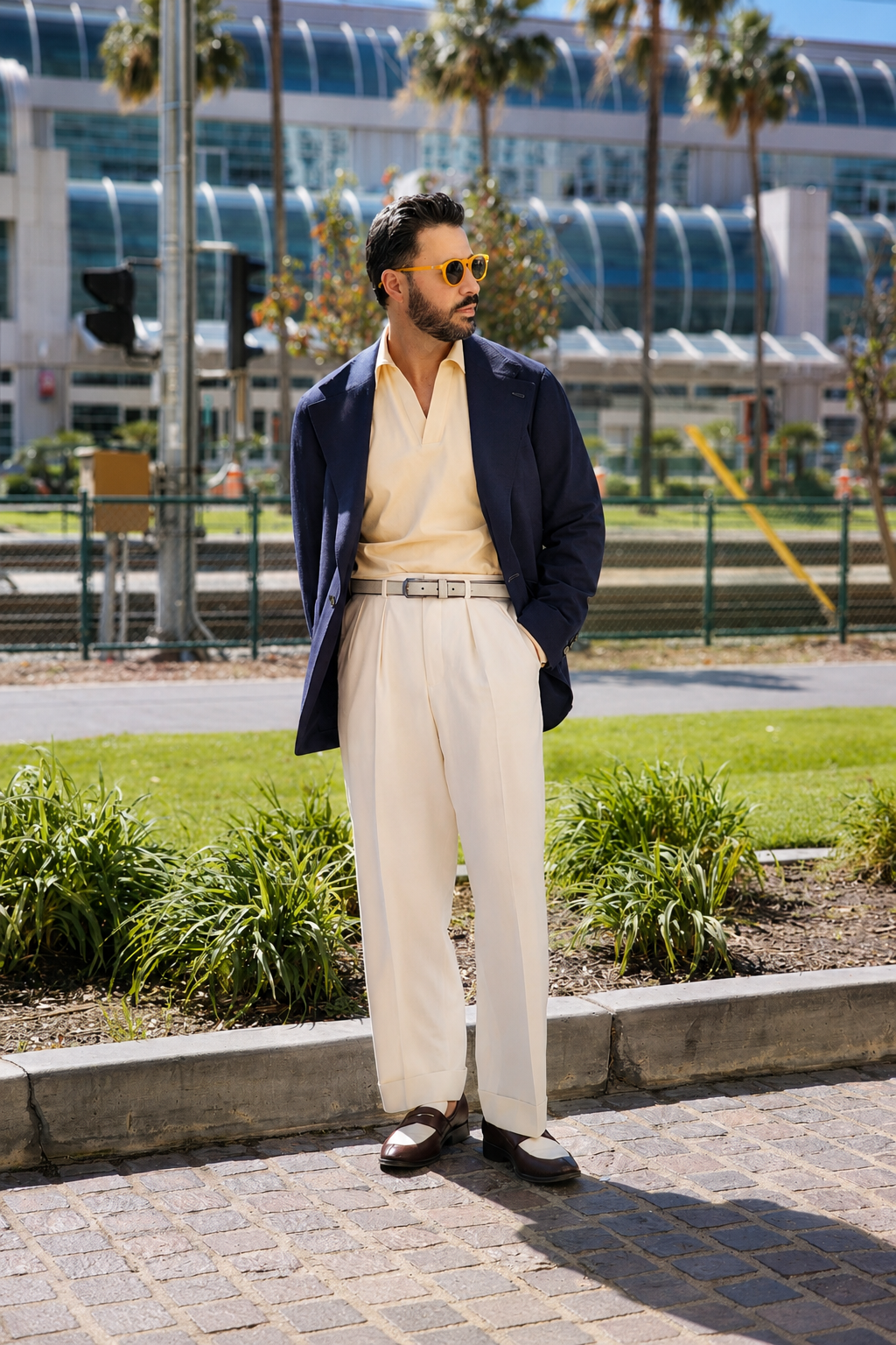 Made-to-Measure Navy Seersucker Sport Jacket