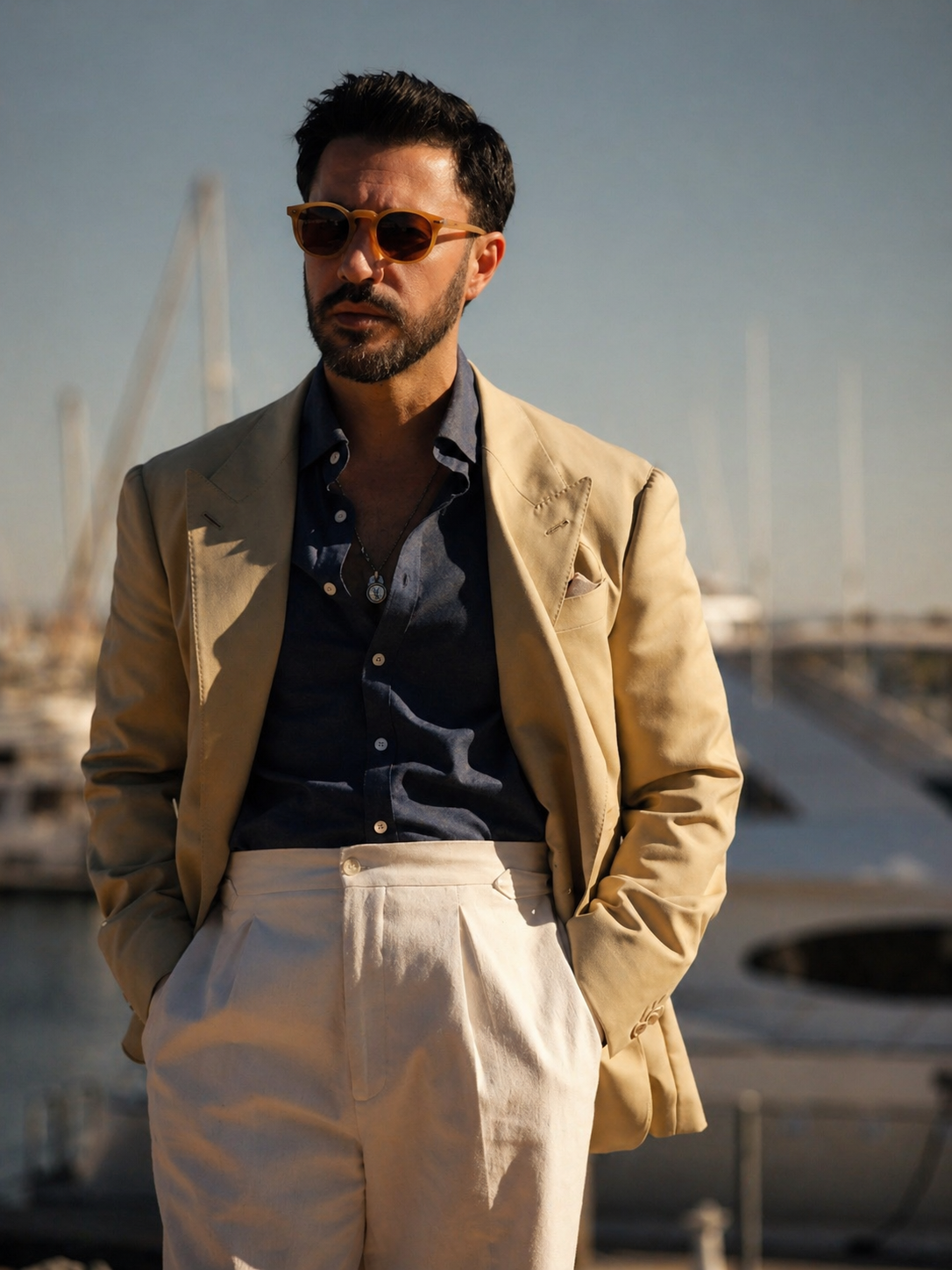 Made-to-Measure Butter Yellow Double-Breasted Sport Jacket