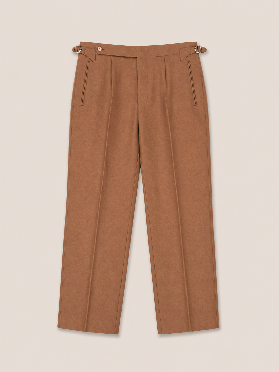 Made-to-Measure Tobacco Tropical Wool Trousers