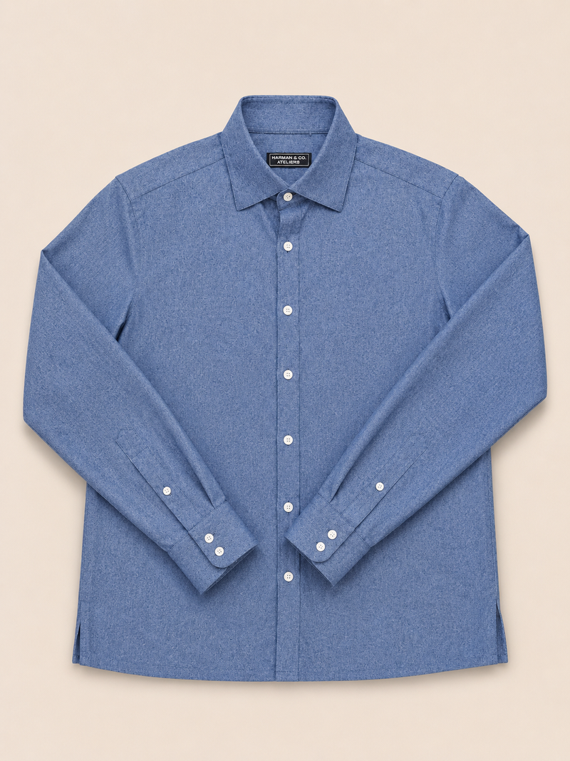 Made-to-Measure Indigo Bamboo Shirt