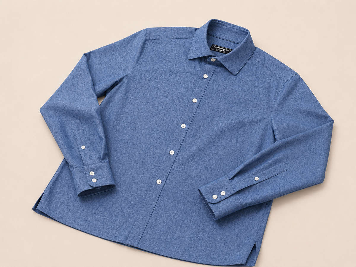 Made-to-Measure Indigo Bamboo Shirt