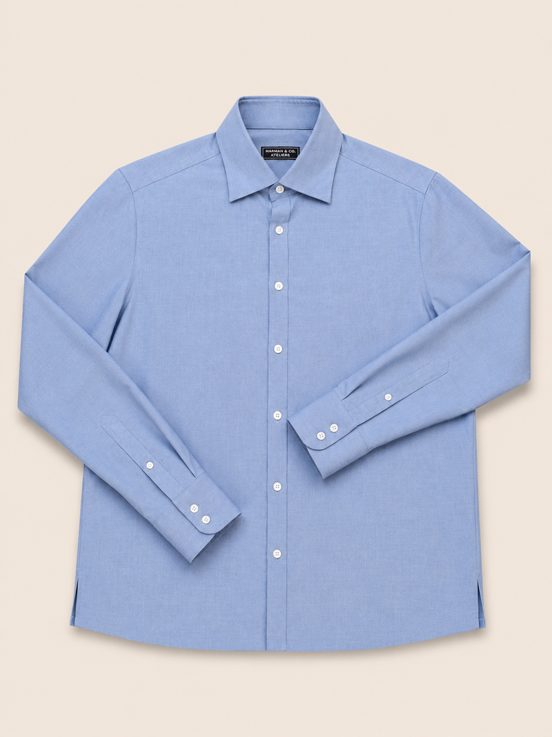 Made-to-Measure Light Blue Bamboo Shirt