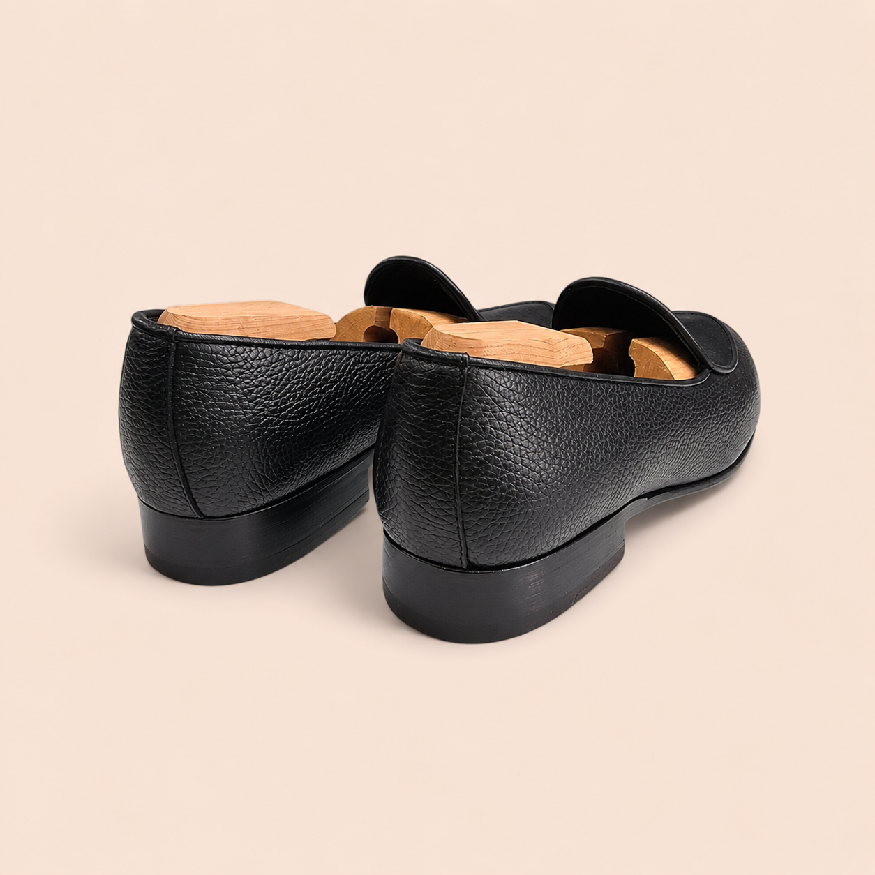 Oliver Noir – Black Suede & Pebble Leather Belgian Loafer