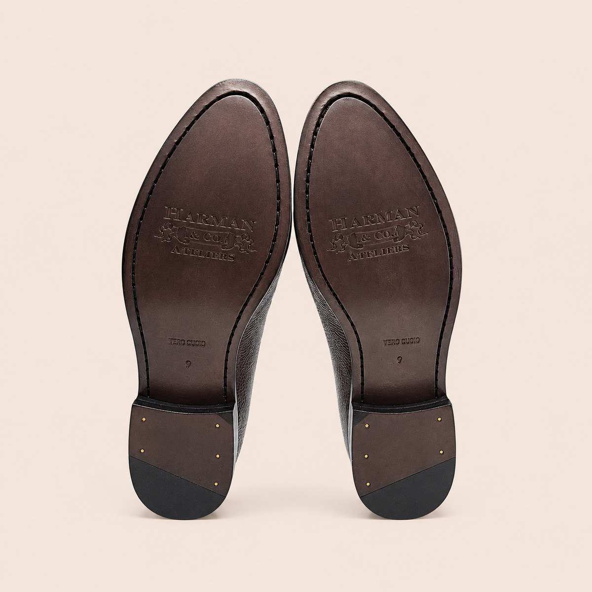 Oliver – Brown Pebble Full-Grain Leather Belgian Loafer