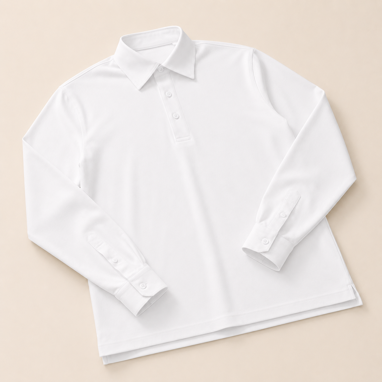 Made-to-Measure White Pima Cotton Polo