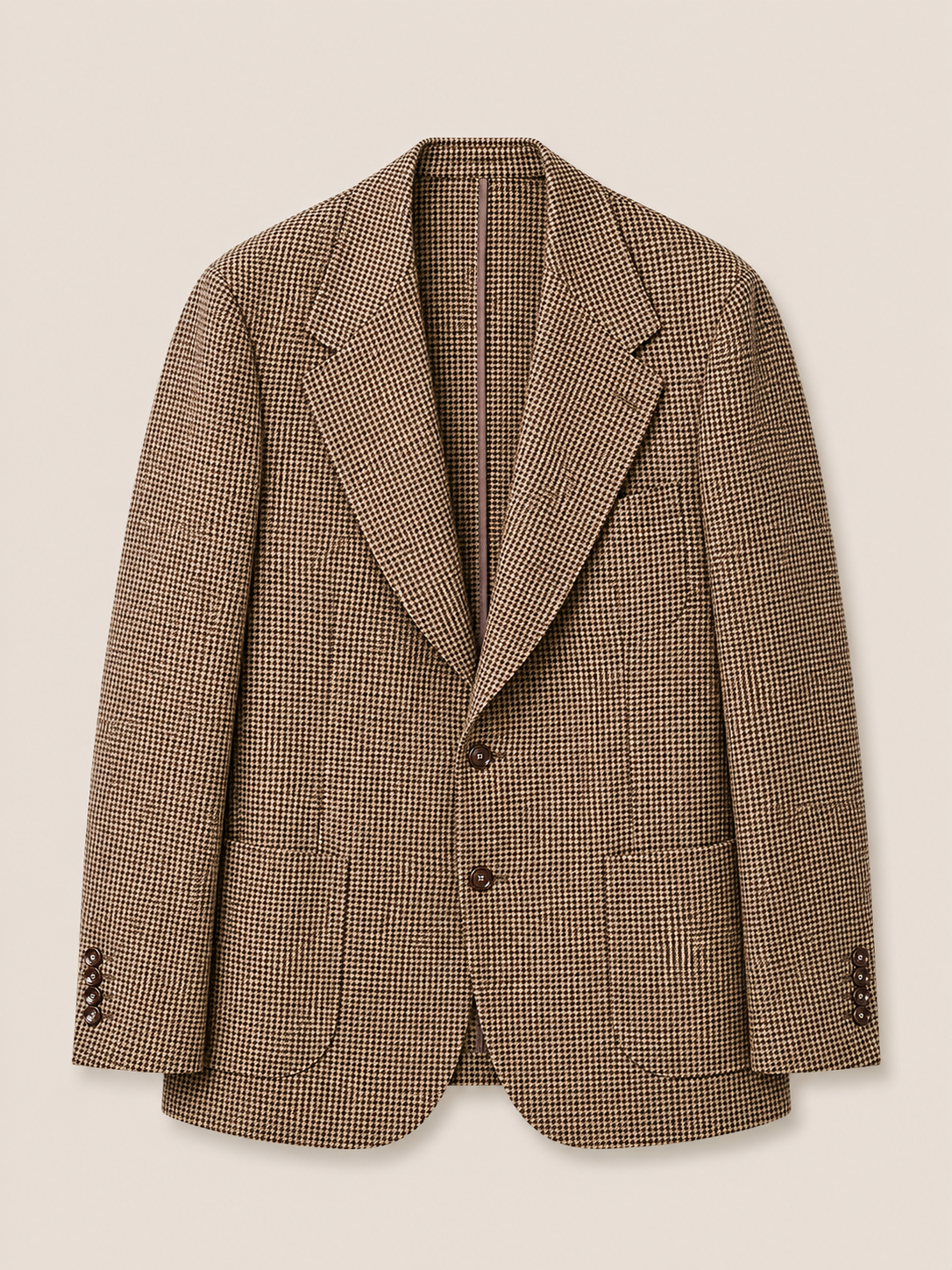 Made-to-Measure Brown Houndstooth Sport Jacket