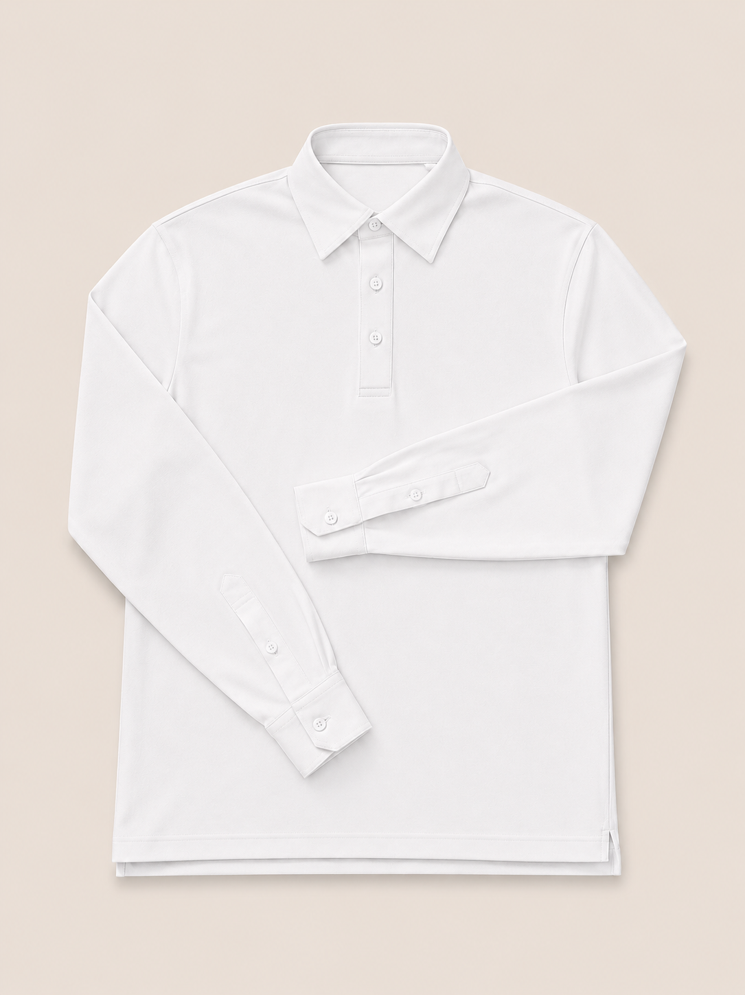 Made-to-Measure White Pima Cotton Polo