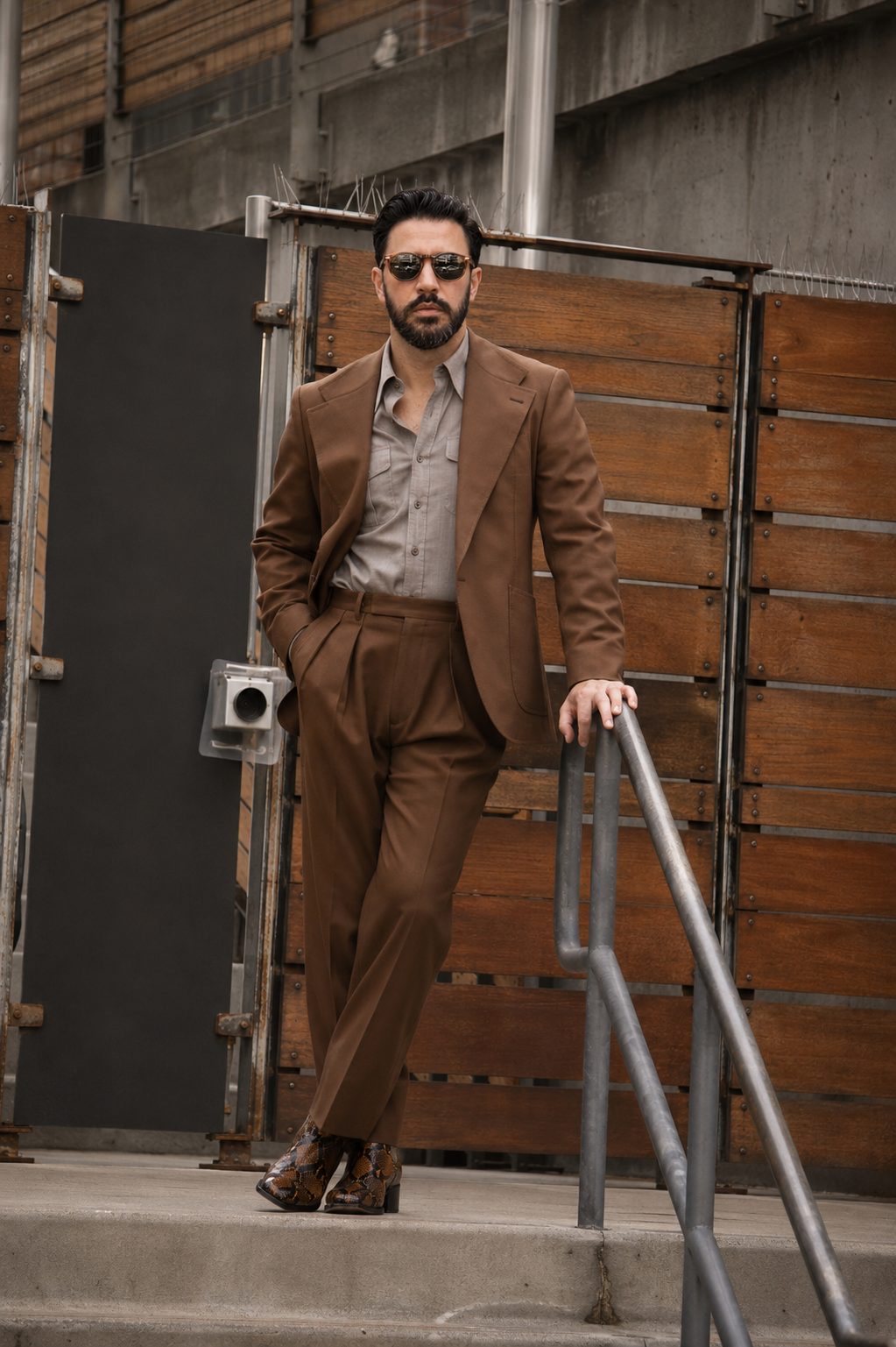 Made-to-Measure Tobacco Tropical Wool Trousers