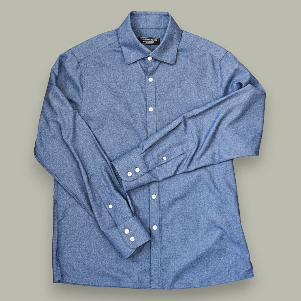 Made-to-Measure Indigo Bamboo Shirt