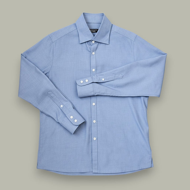Made-to-Measure Light Blue Bamboo Shirt