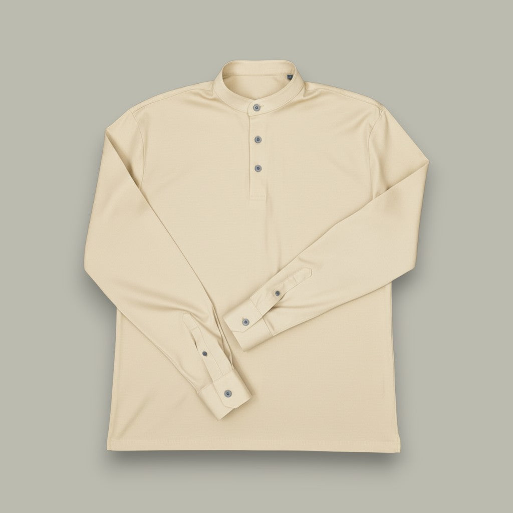BAND COLLAR POLO