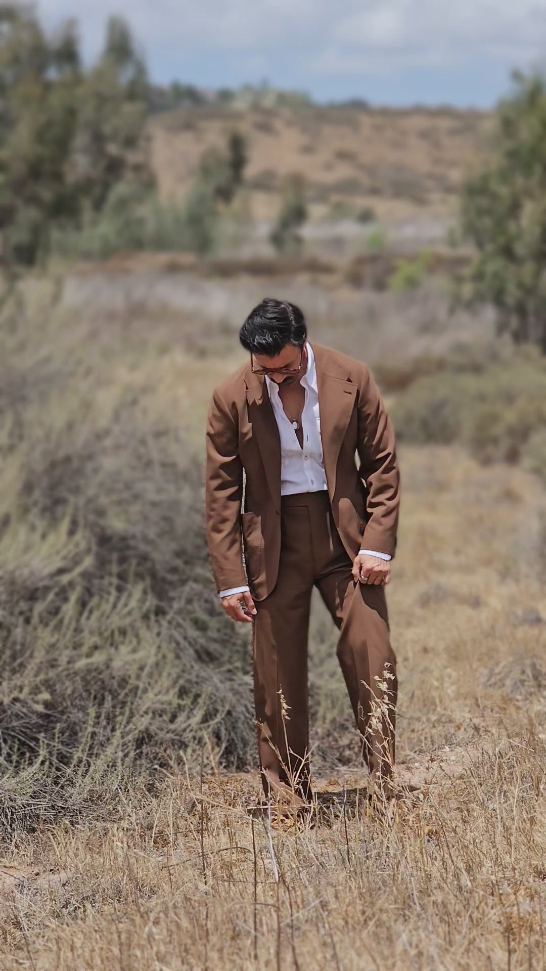 Made-to-Measure Tobacco Tropical Wool Trousers