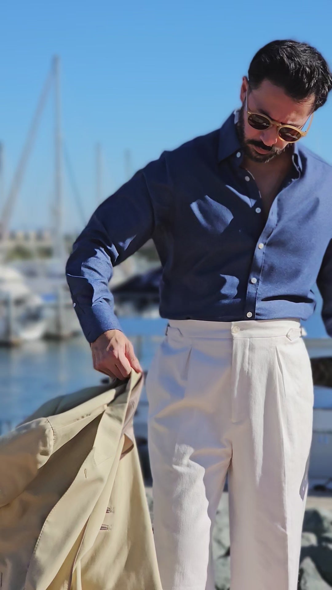 Made-to-Measure Indigo Bamboo Shirt