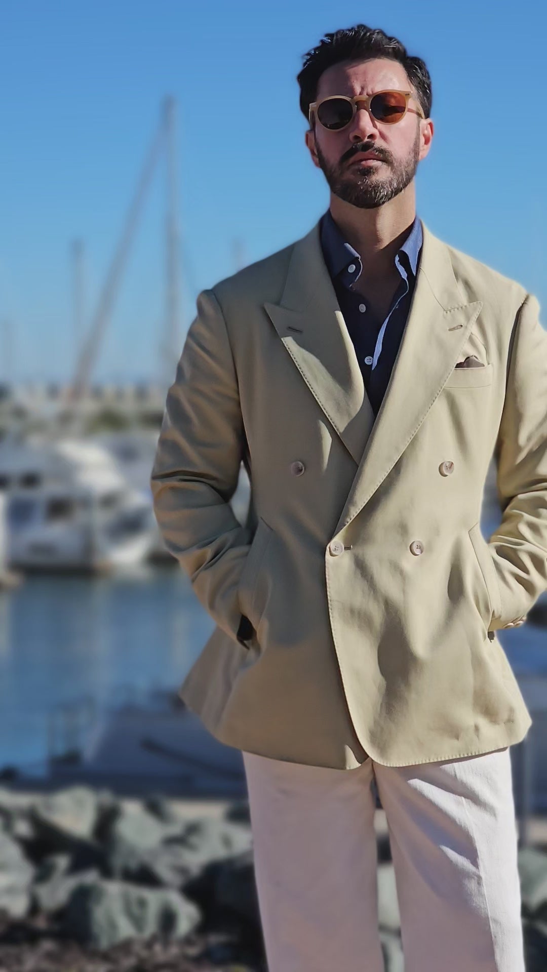 Made-to-Measure Butter Yellow Double-Breasted Sport Jacket