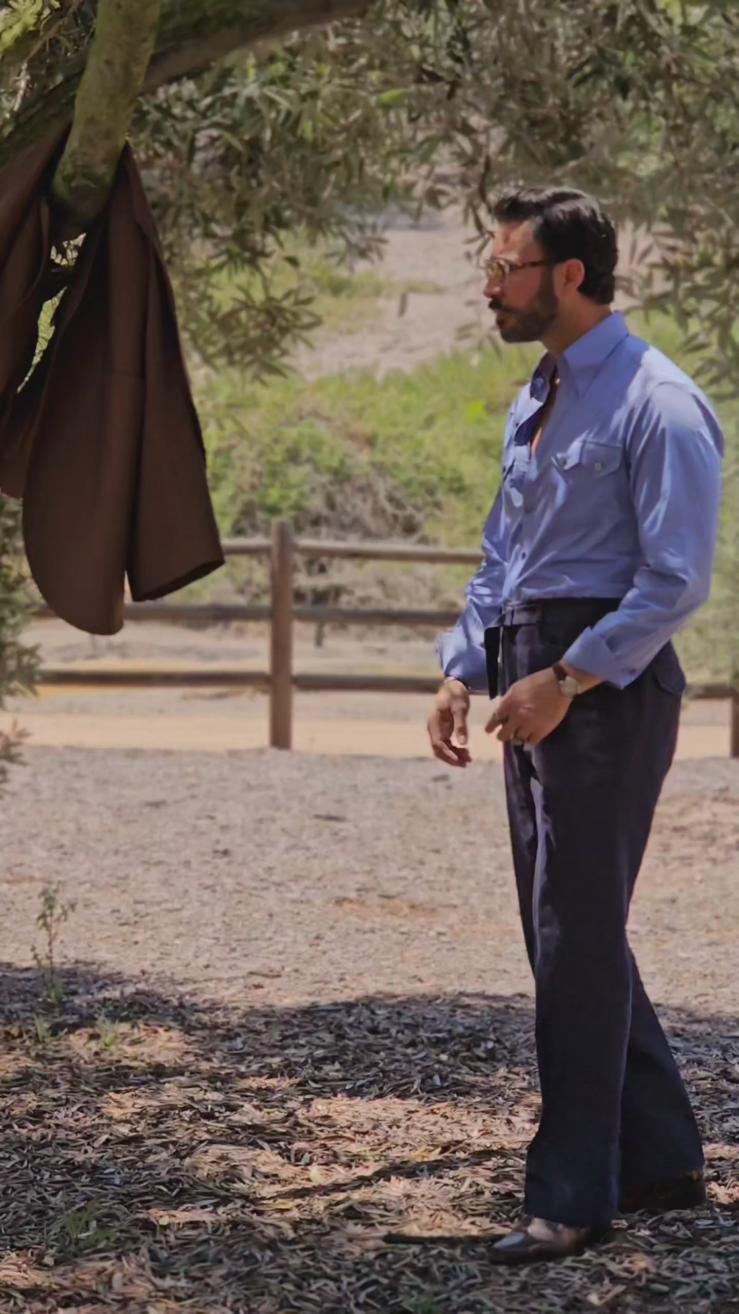 Made-to-Measure Blue Cotton Hemp Silk Trousers