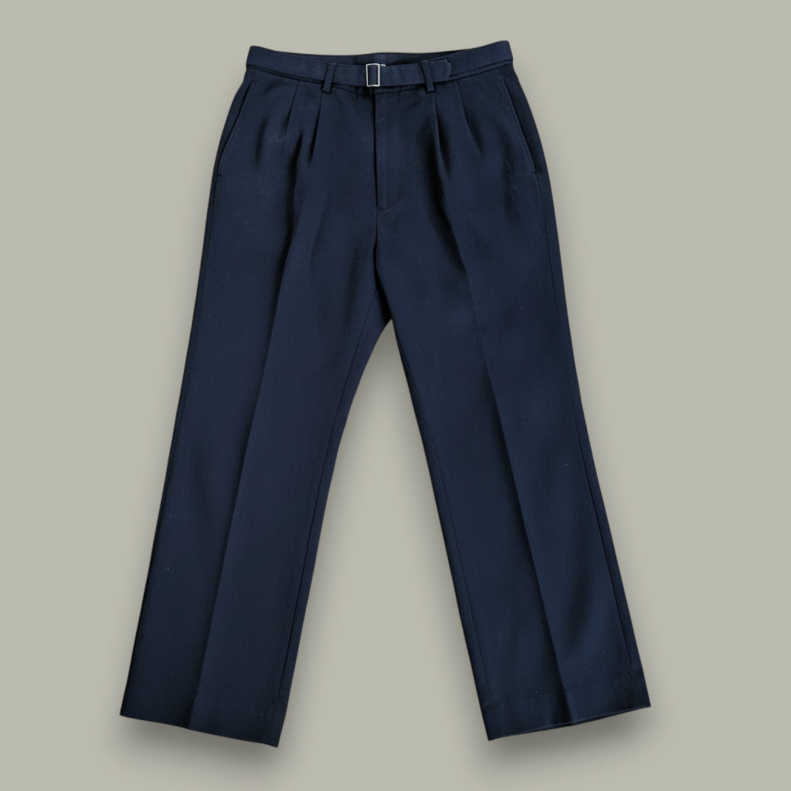 BRUSHED MOLESKIN VINTAGE BLUE COTTON TROUSERS